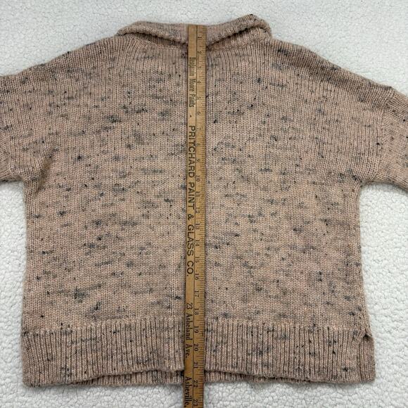 MADEWELL Half Zip Wool Blend Knit Sweater Size M Heathered Pink Popover Pullover - Picture 9 of 9